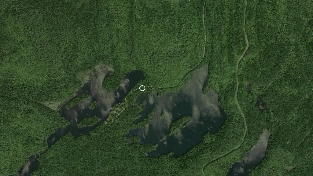 Aerial view of Aire Nature Grandes-Piles (réserve de Biodiversité du Lac Clair) and surroundings