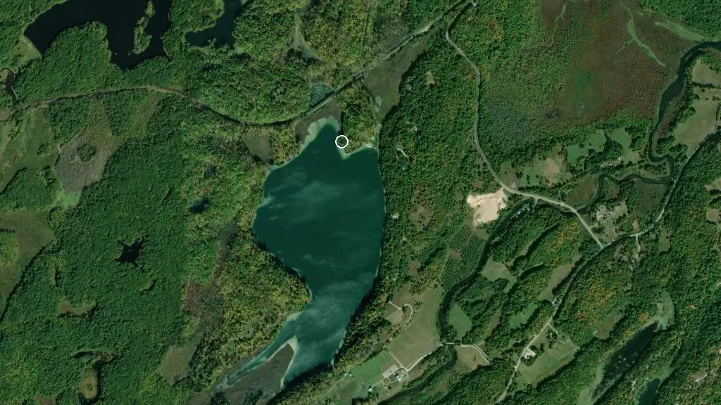 Aerial view of Camp Davern: Pioneer Point and surroundings