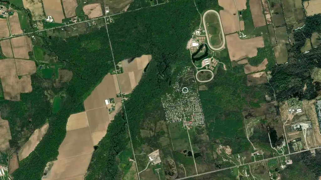 Aerial view of Cedars Campground and surroundings