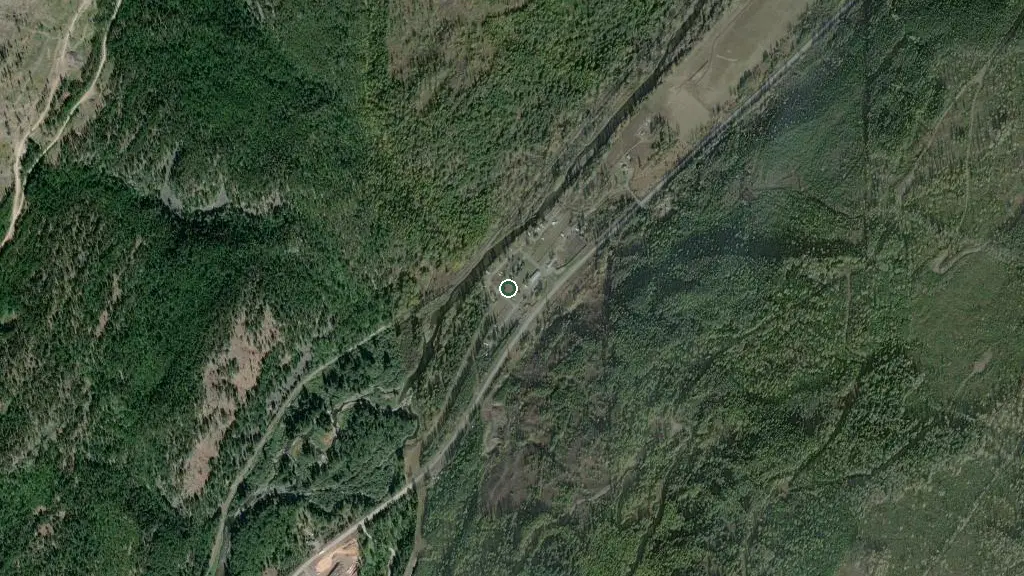 Aerial view of Hay U Ranch RV Resort and surroundings