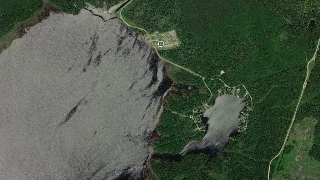 Aerial view of Wawaitin Holiday Park and surroundings