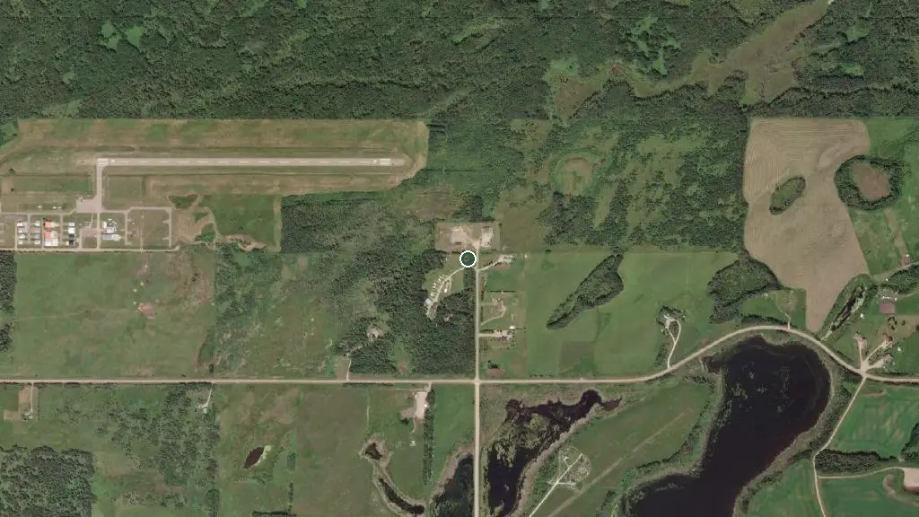 Aerial view of Runway RV Park and surroundings