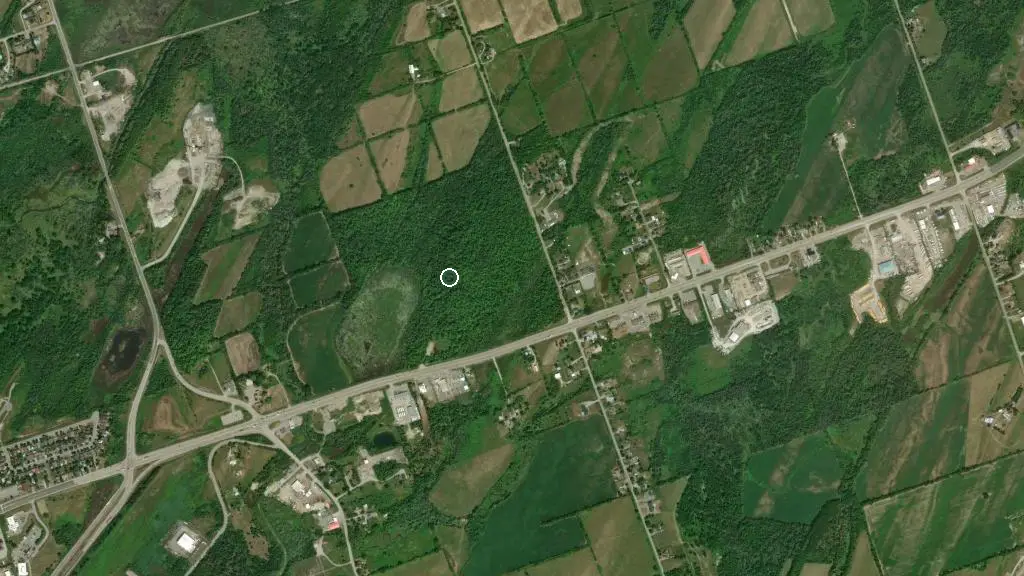 Aerial view of Mark S. Burnham Provincial Park and surroundings