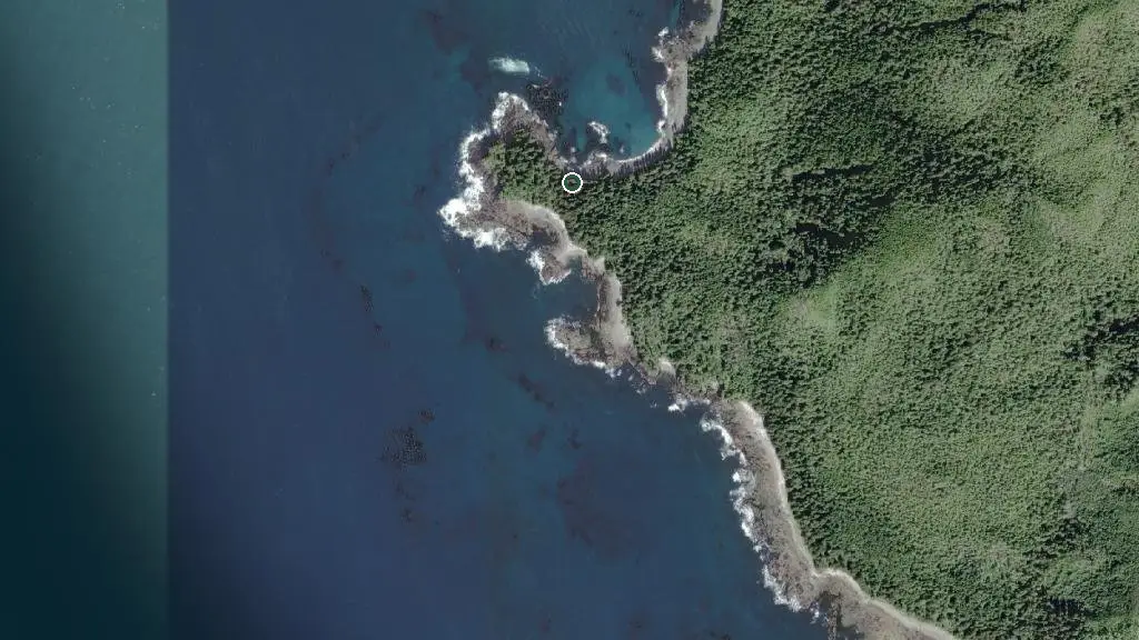 Aerial view of Commerell Point Campground and surroundings