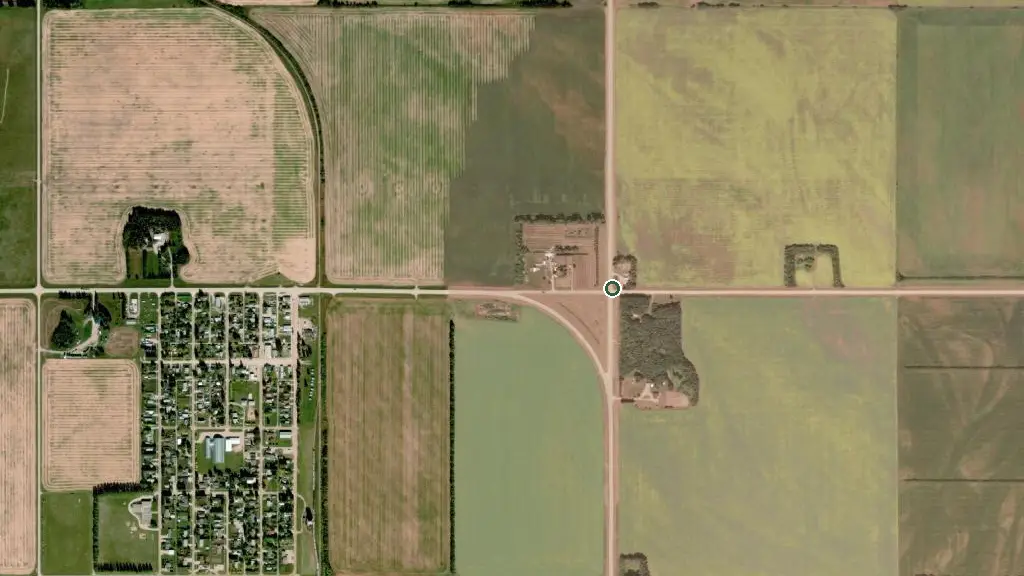Aerial view of Carroll's Cove Campground and surroundings