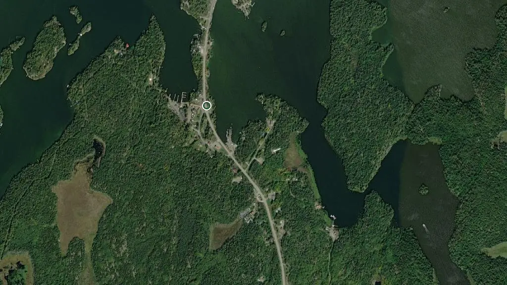 Aerial view of Parkview RV Resort & Cottage Rentals and surroundings