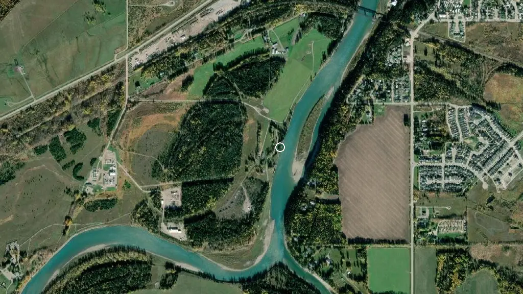 Aerial view of Free Wheelin’ Motorcycle Campground and surroundings