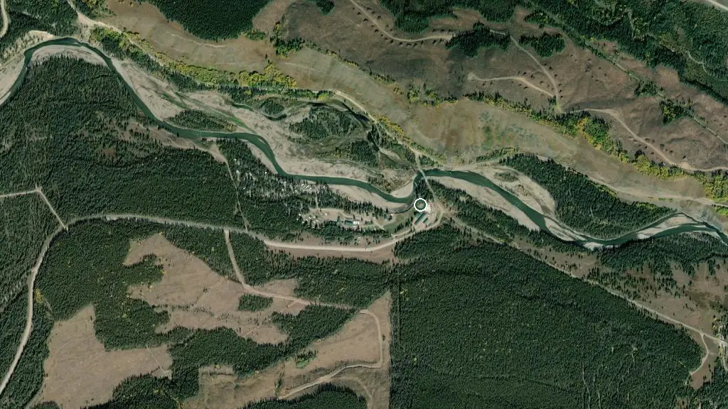 Aerial view of FireLite Glamping and surroundings
