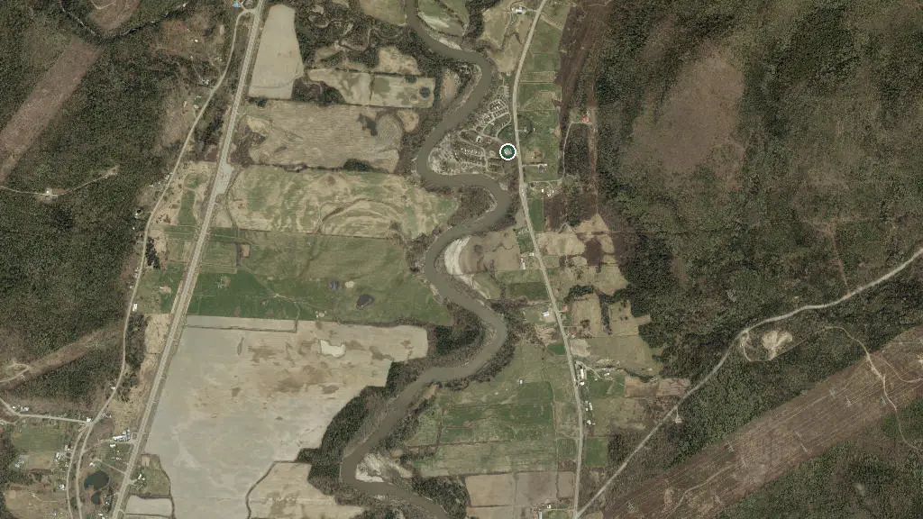 Aerial view of Camping Union - Rivière du Gouffre and surroundings