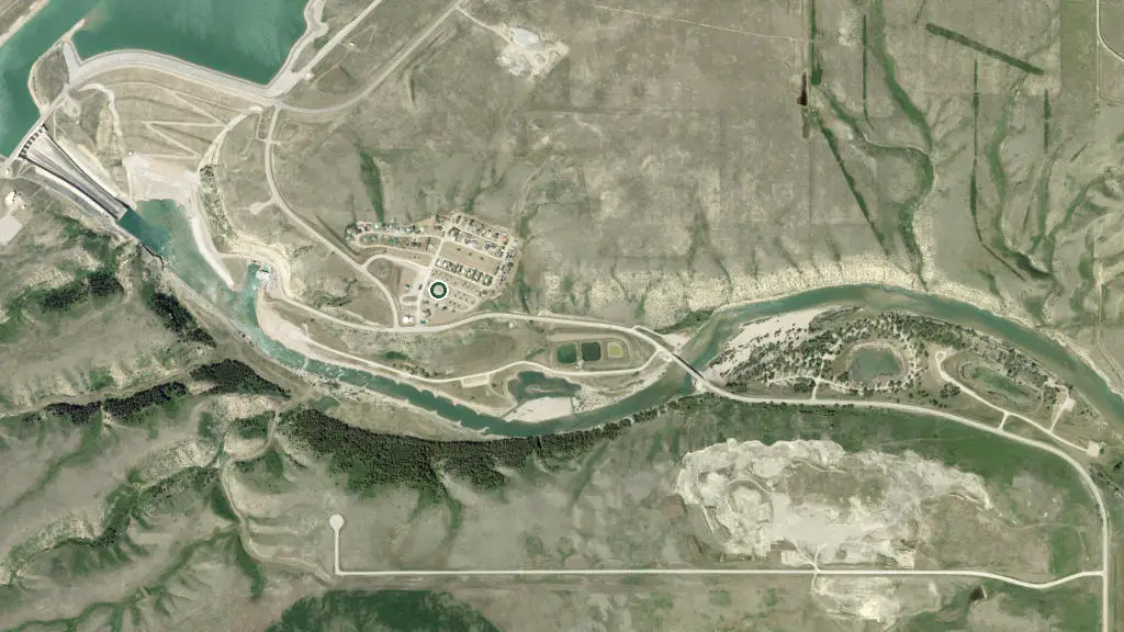 Aerial view of Chinook Park Estates and surroundings