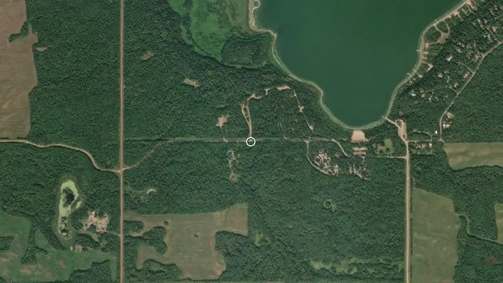 Aerial view of Garner Lake Campground and surroundings