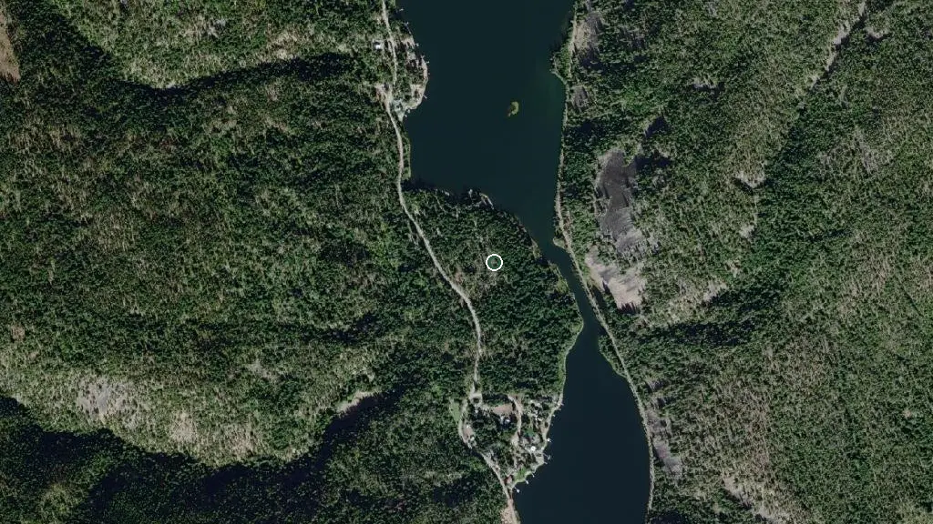 Aerial view of Otter Lake Provincial Park and surroundings