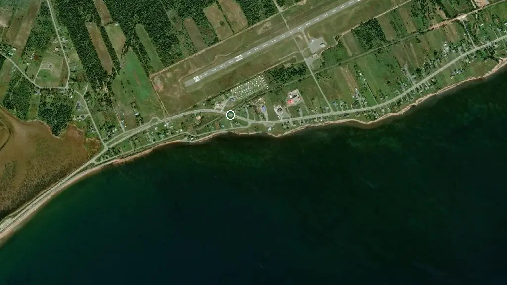 Aerial view of Camping Aéroport Rocher-Percé and surroundings