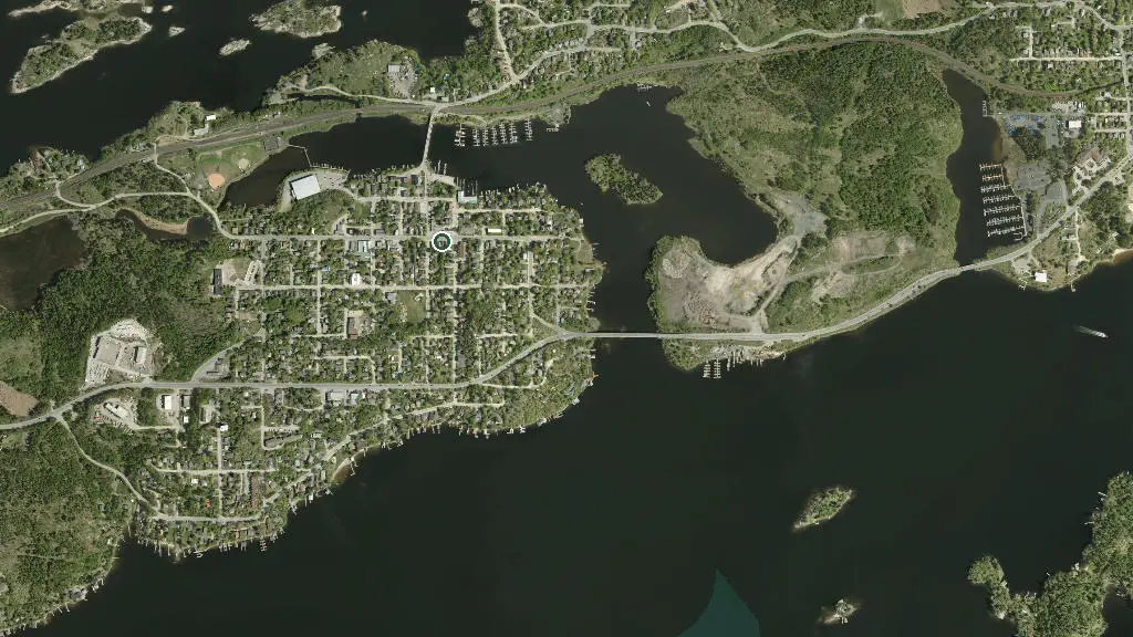 Aerial view of Tarryall Resort and surroundings