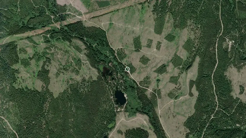 Aerial view of Jolly Beach Campground and surroundings