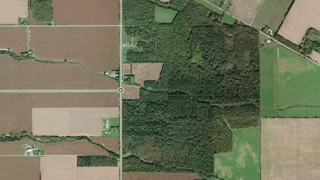 Aerial view of Lake Huron Resort and surroundings