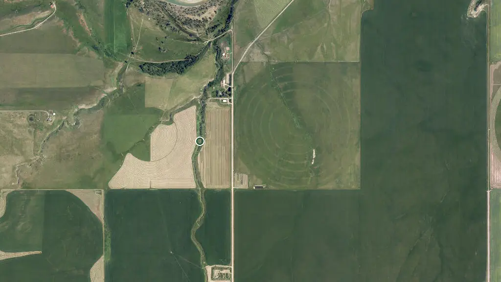 Aerial view of Painted Trak Farms and surroundings