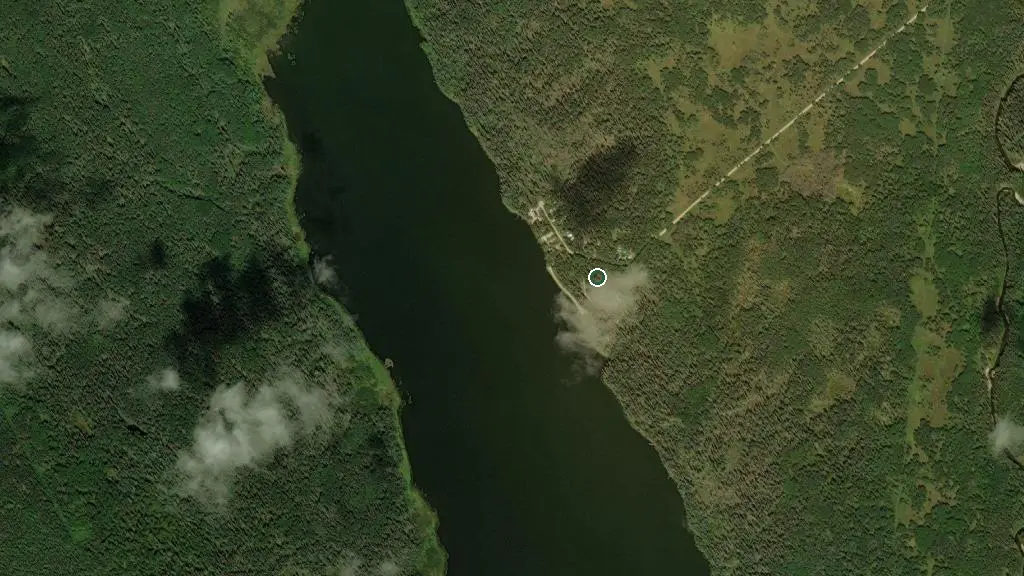 Aerial view of Parr Hill Lake Campground and surroundings