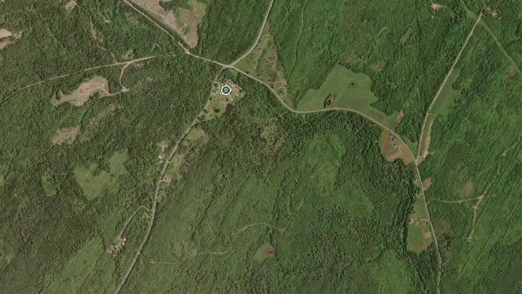 Aerial view of Applebrook Campground and surroundings