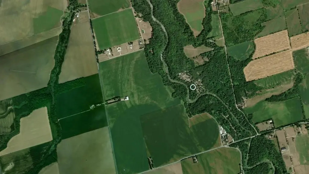 Aerial view of Pemberley and surroundings