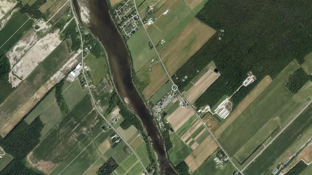 Aerial view of Camping Gaulois and surroundings