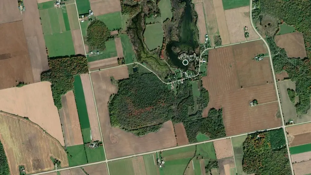 Aerial view of Lakelet Point Campground Inc. and surroundings