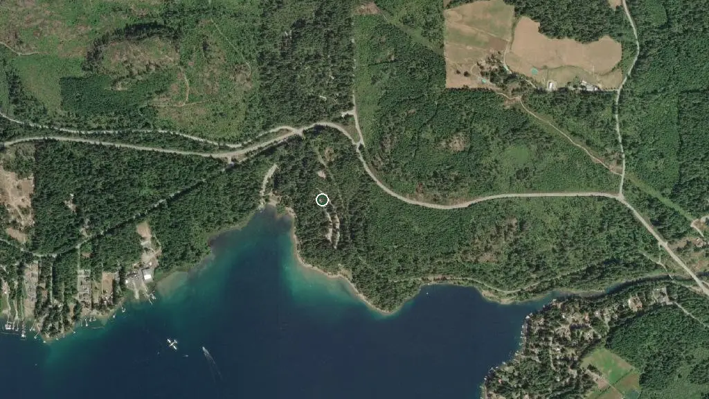 Aerial view of lower campground and surroundings