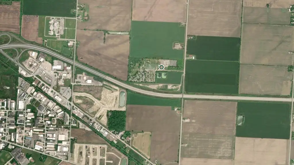 Aerial view of Windsor Campground and surroundings