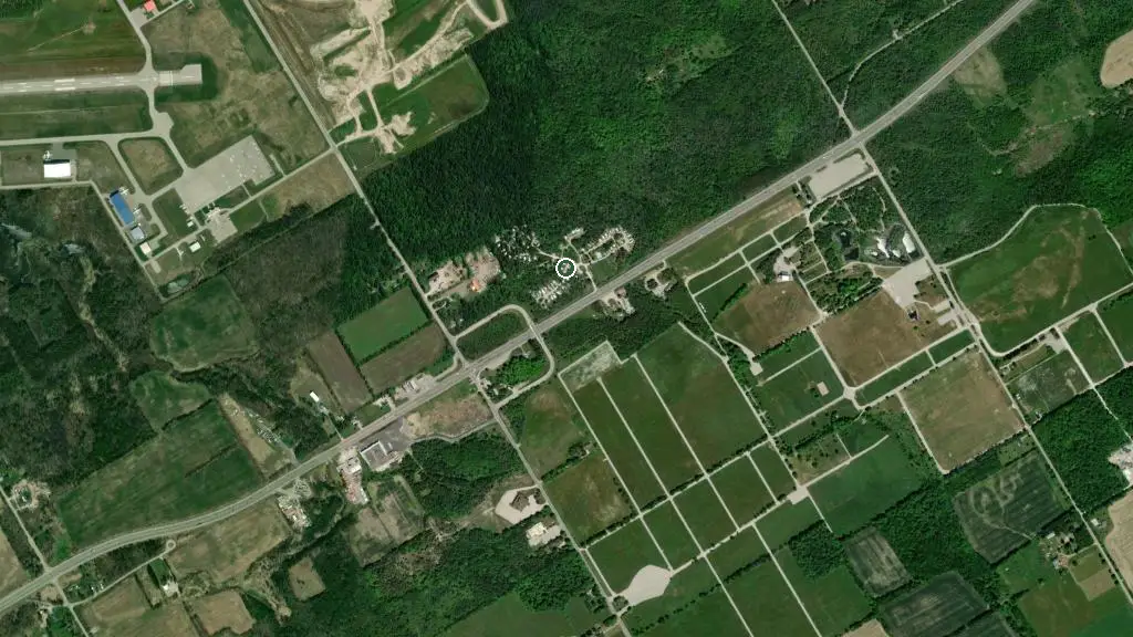 Aerial view of Oro Family Campground and surroundings