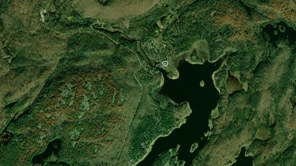 Aerial view of Homestead Trailer Park and surroundings
