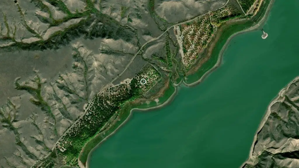Aerial view of Sagebrush Campground and surroundings