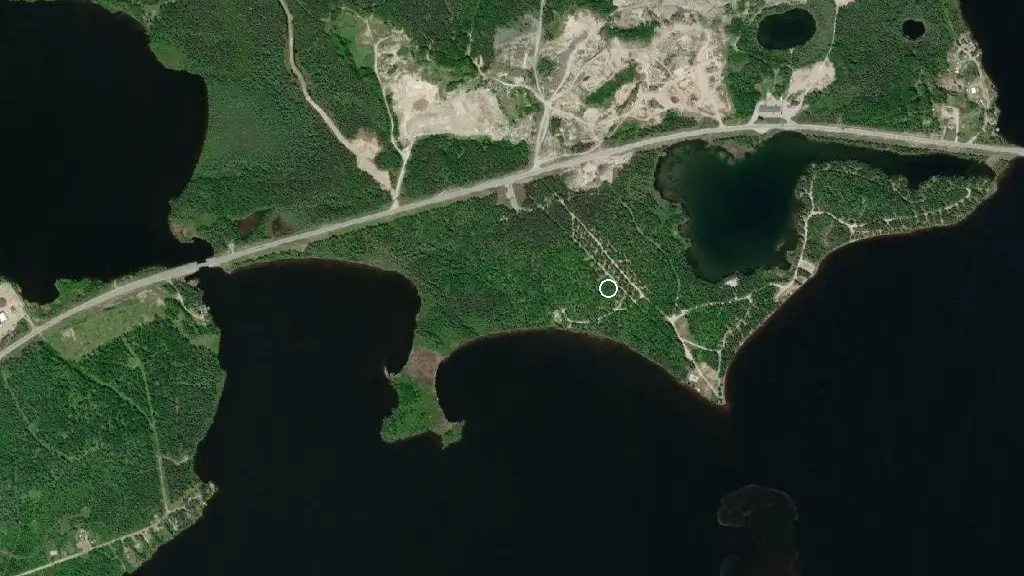 Aerial view of MacLeod Provincial Park and surroundings