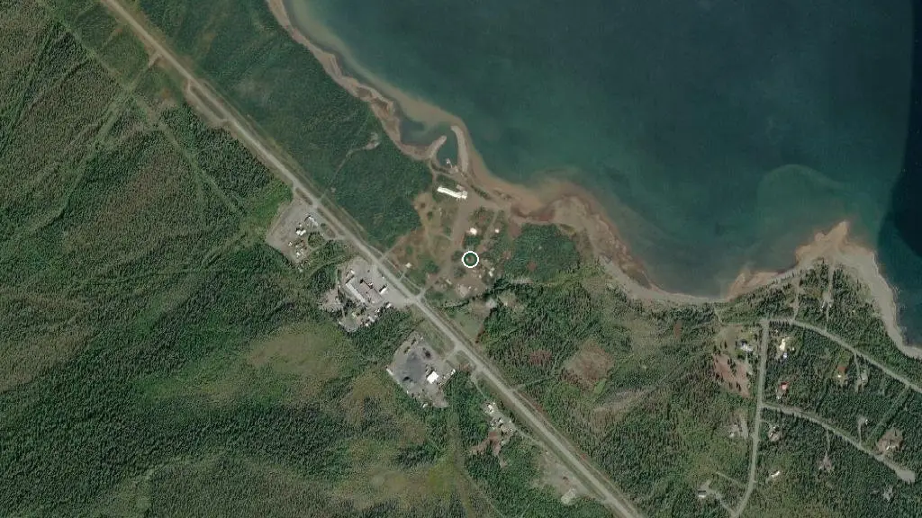 Aerial view of Kathleen Lake Campground and surroundings