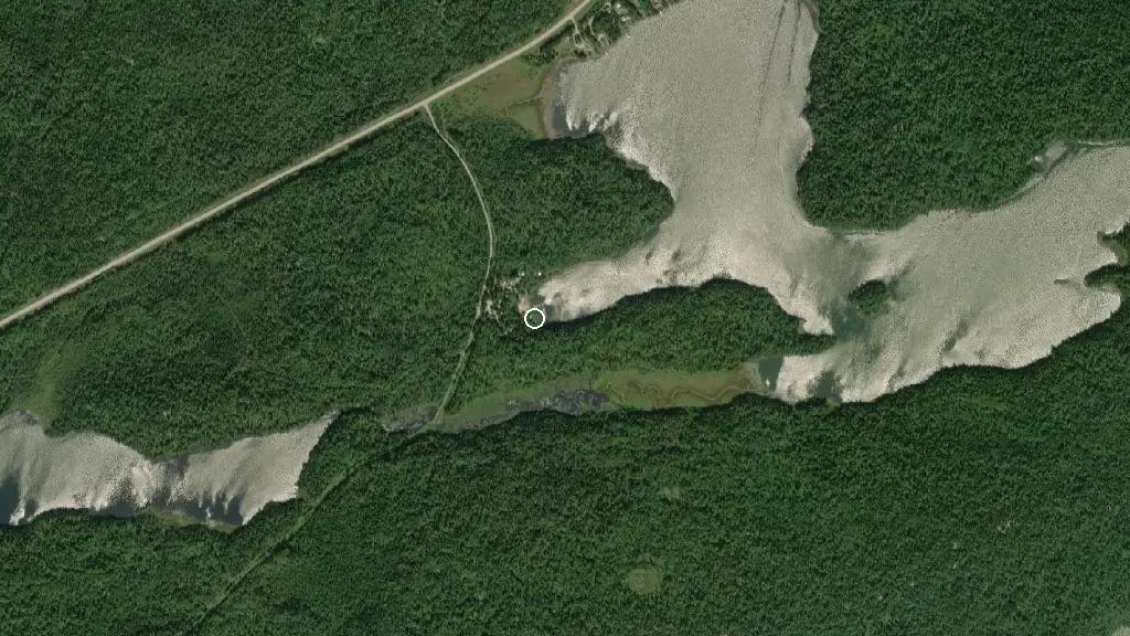 Aerial view of Timber Edge Camps and surroundings