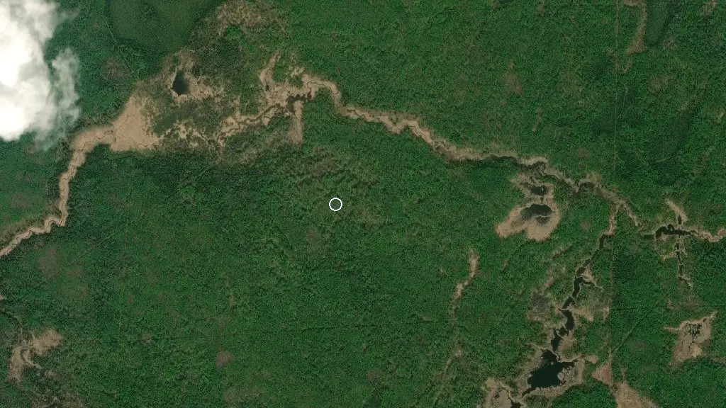 Aerial view of Young's Point Prov Park and surroundings