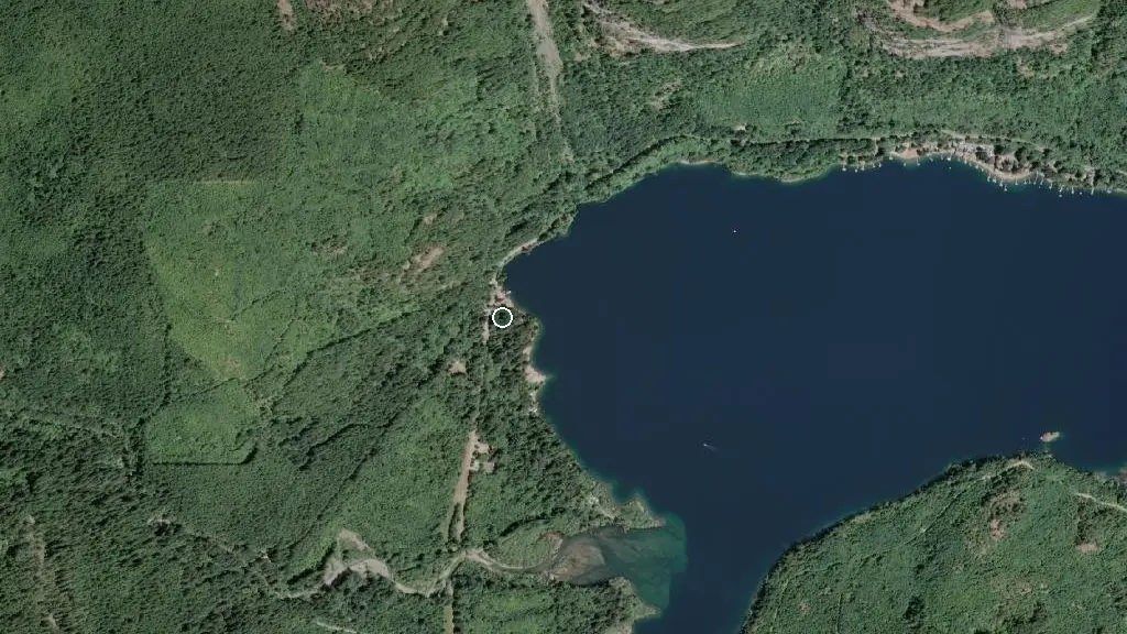 Aerial view of Horne Lake Regional Park and surroundings