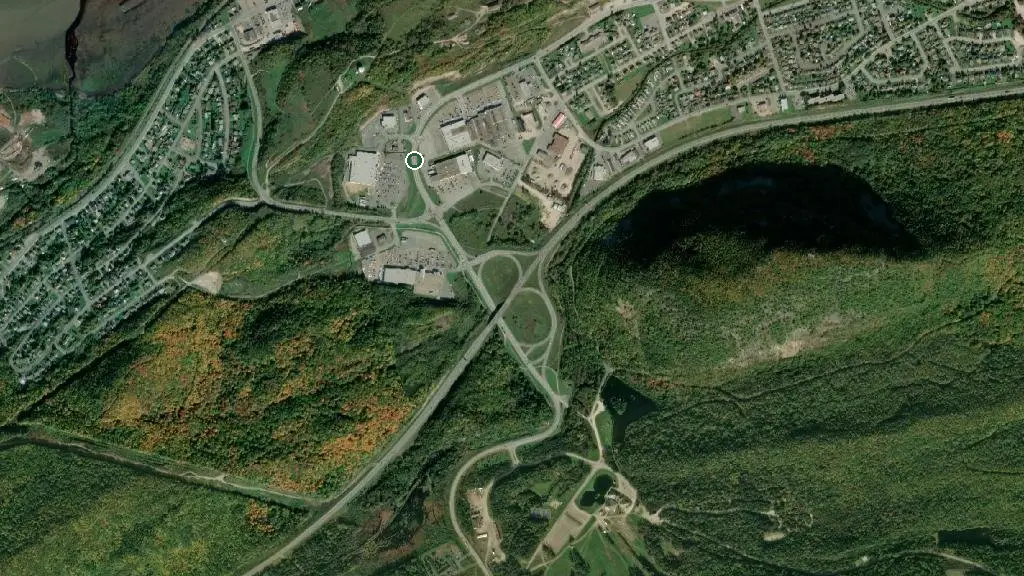 Aerial view of Sugarloaf Provincial Park and surroundings