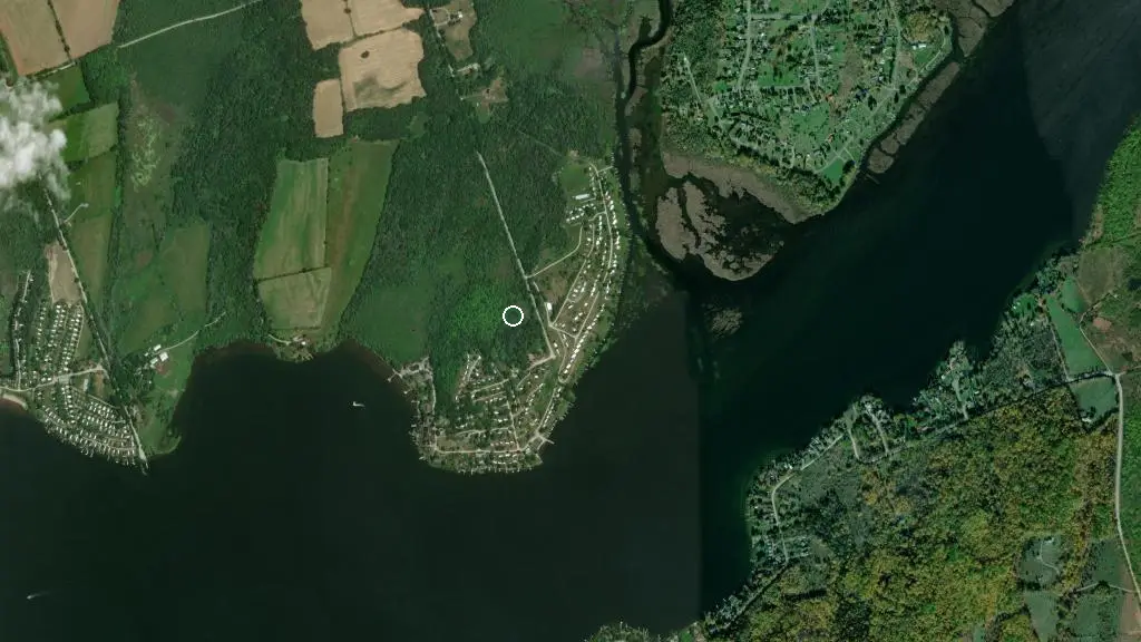 Aerial view of Heritage Rice RV Park and surroundings