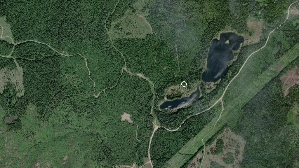 Aerial view of Skmana Nordic Hut and surroundings