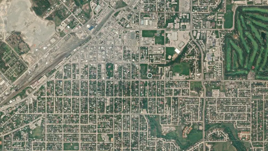 Aerial view of Mount Baker RV Park and surroundings