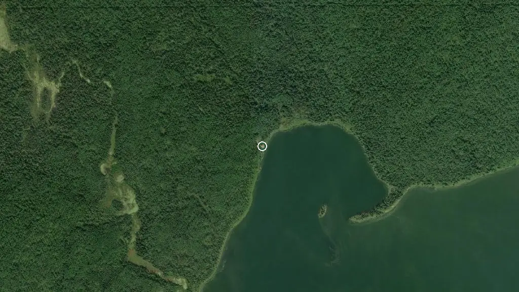 Aerial view of Mile 10 campground and surroundings