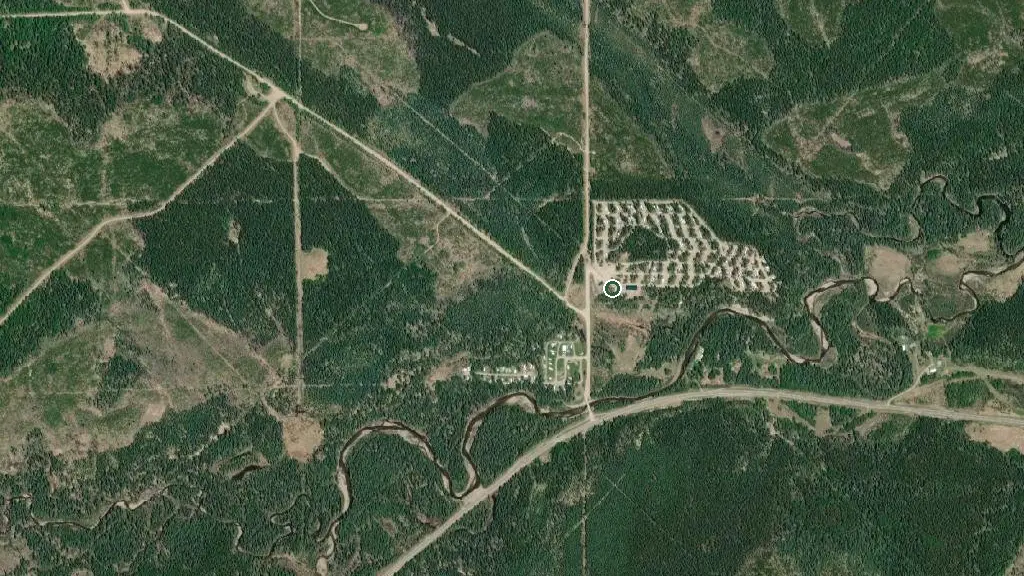 Aerial view of Outwest Camping & RV Park and surroundings