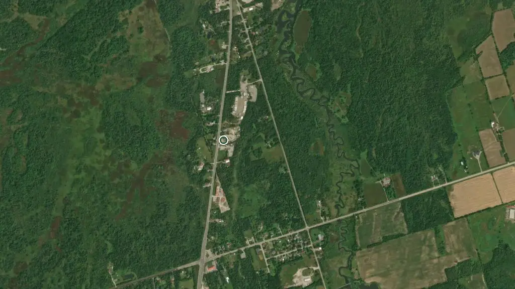 Aerial view of Tyssen Camping Trailers and surroundings