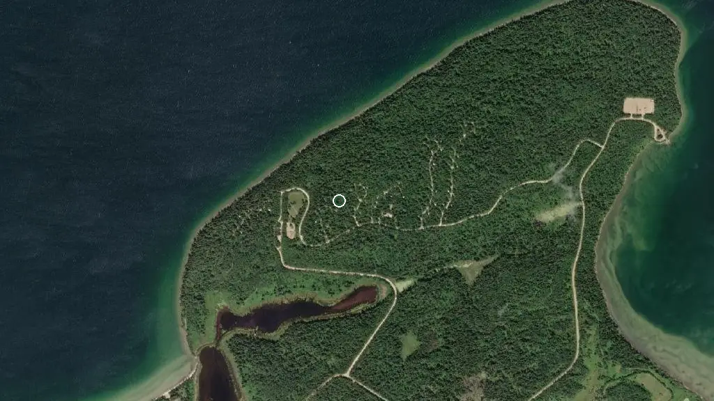 Aerial view of Cold Lake Campground and surroundings