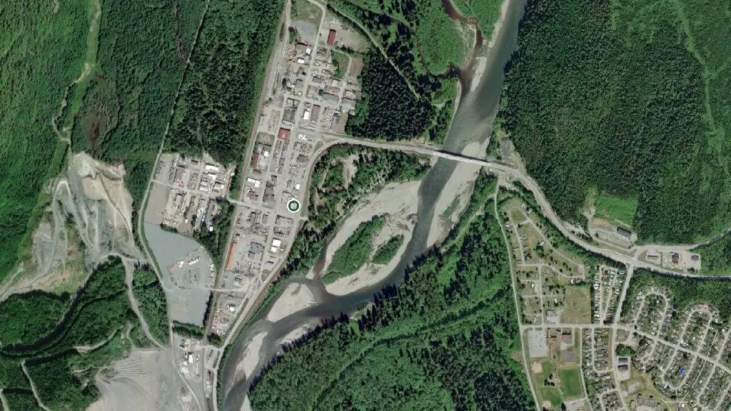 Aerial view of Radley Park Campground and surroundings