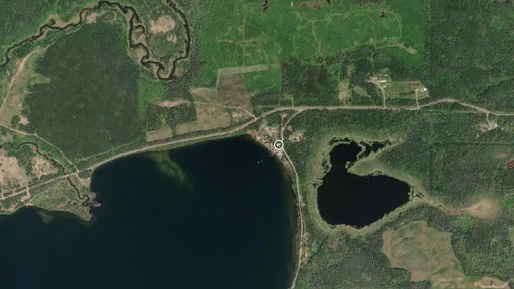 Aerial view of Ethel Lake M.D. Park and surroundings