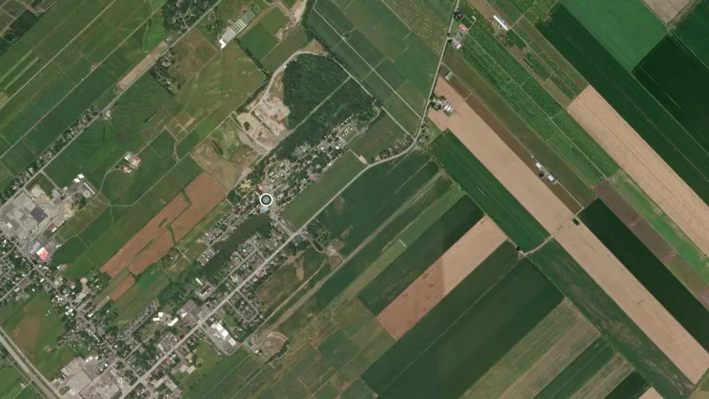 Aerial view of Camping Terrasse Rougemont and surroundings