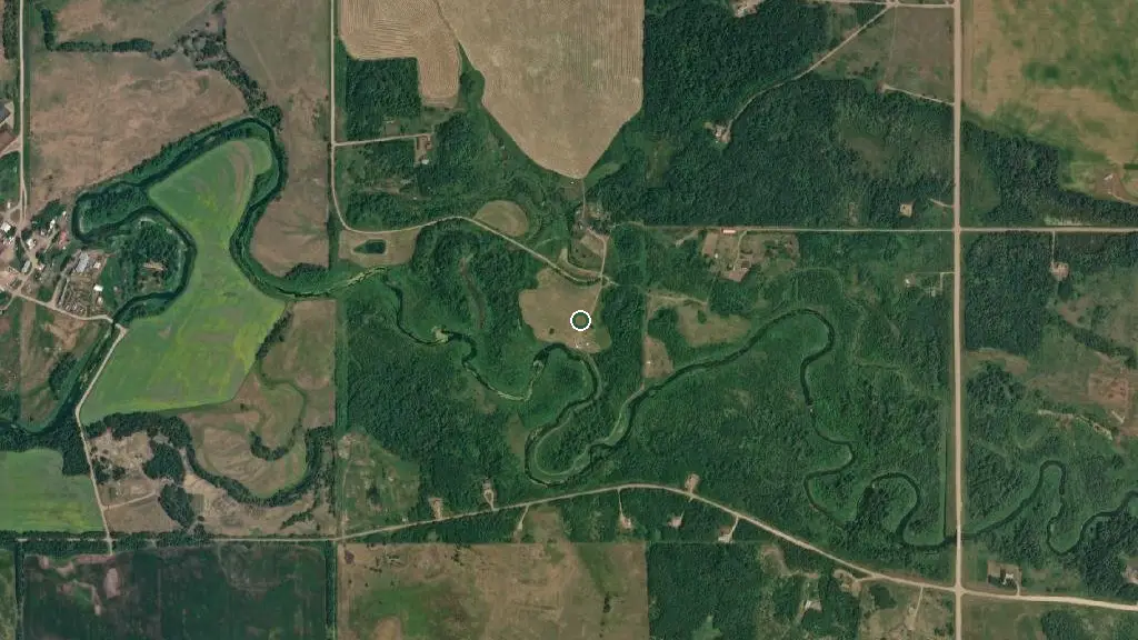 Aerial view of Dale and Maryanne’s Cultural Camp and surroundings