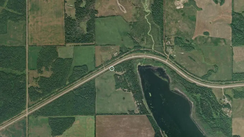 Aerial view of Cache Lake Campground and surroundings