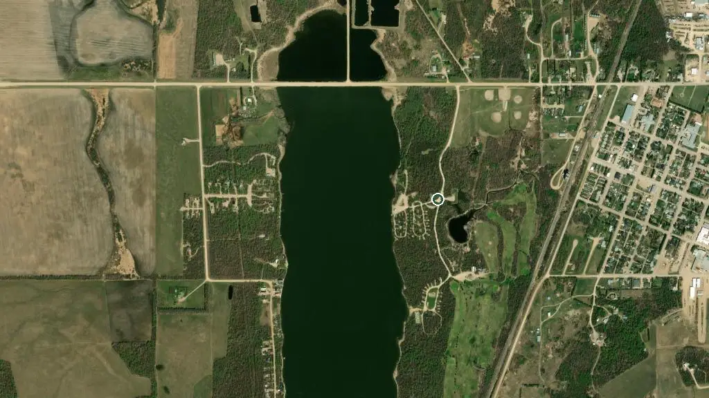 Aerial view of St. Brieux Regional Park and surroundings